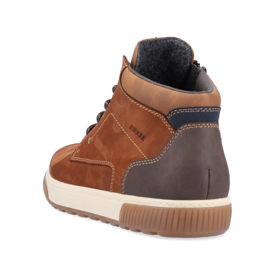 Brązowe Buty Męskie Rieker 18914 W Kolorze Brązowym