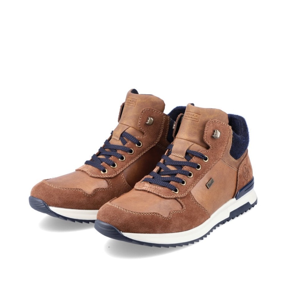Brązowe Buty Męskie Rieker 36140