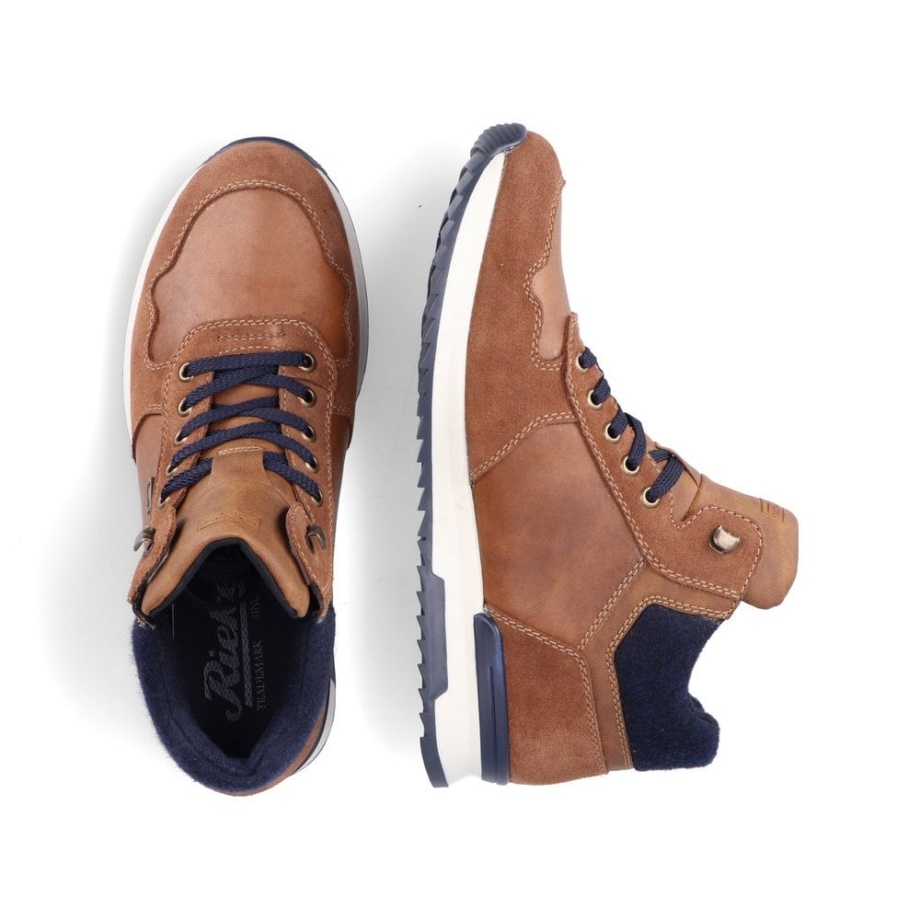Brązowe Buty Męskie Rieker 36140