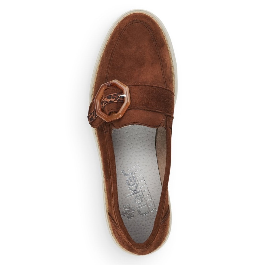 Brązowe Buty Damskie Rieker 54864