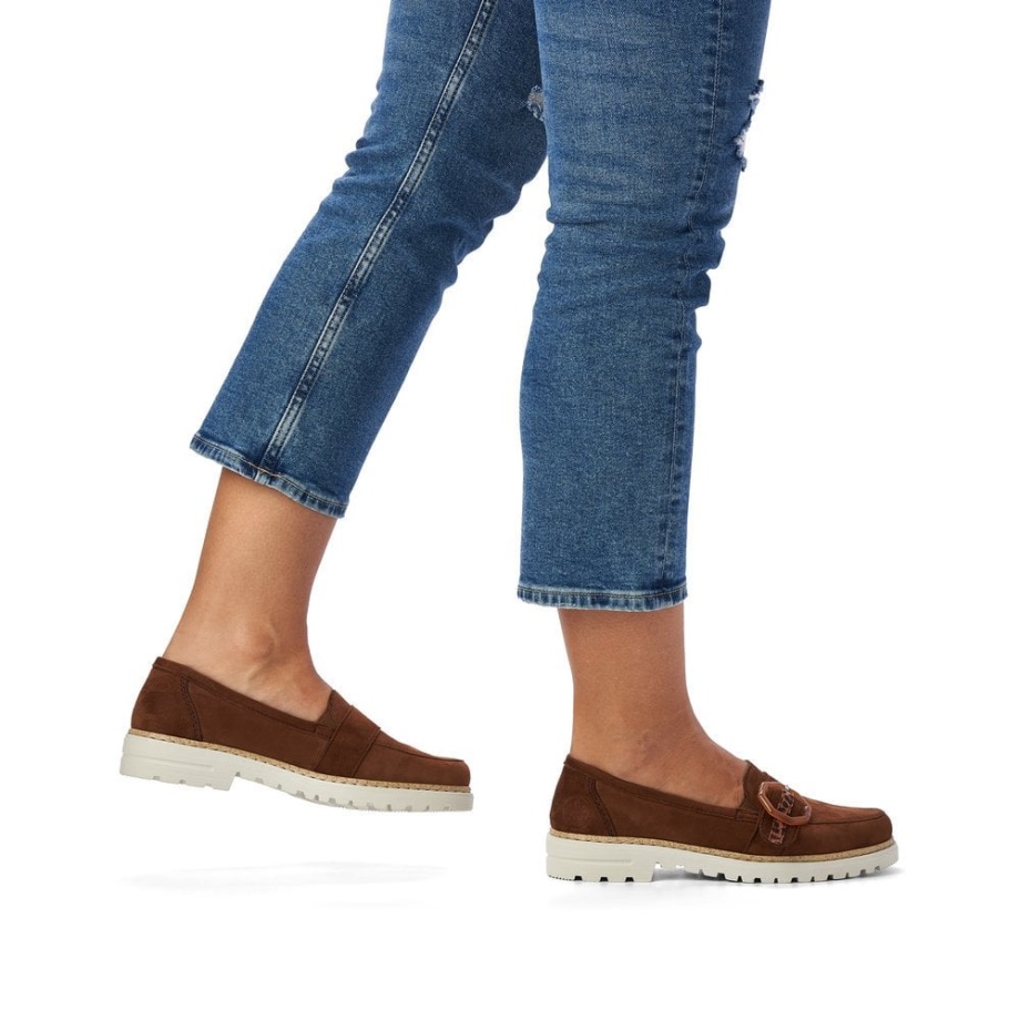 Brązowe Buty Damskie Rieker 54864