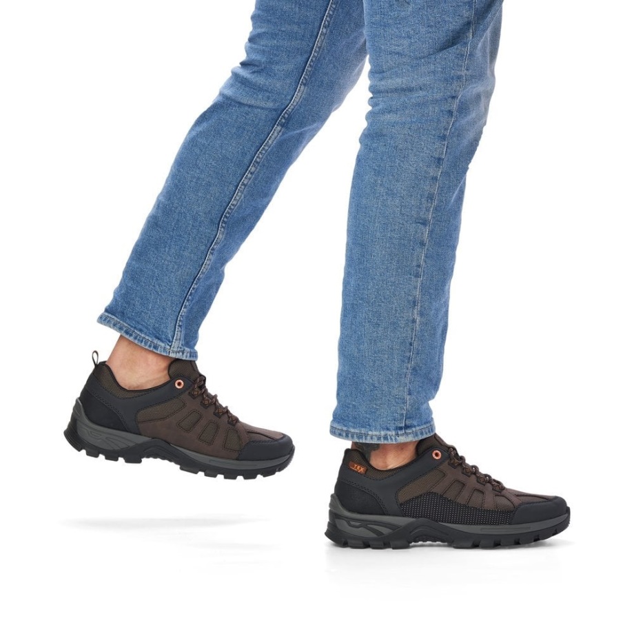 Brązowe Męskie Buty Rieker B6810