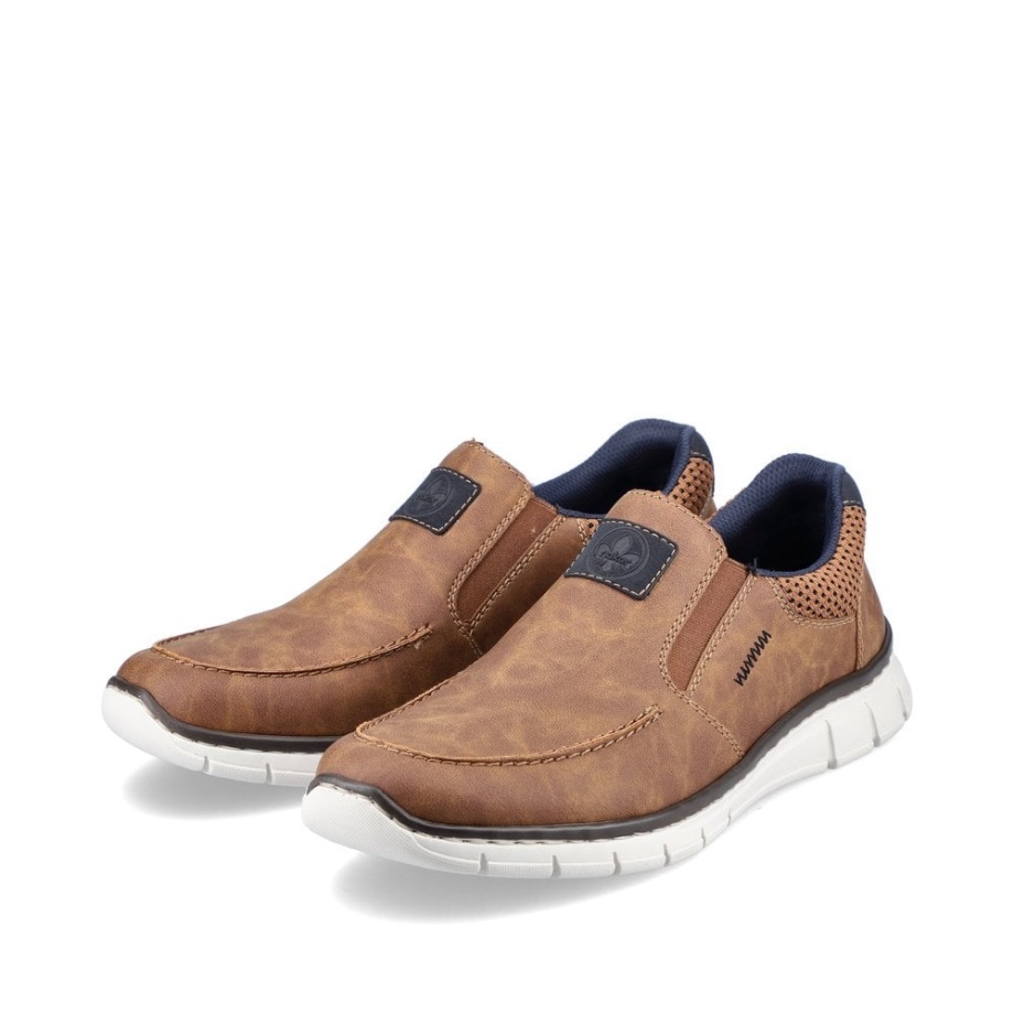 Brązowe Męskie Buty Rieker B7756