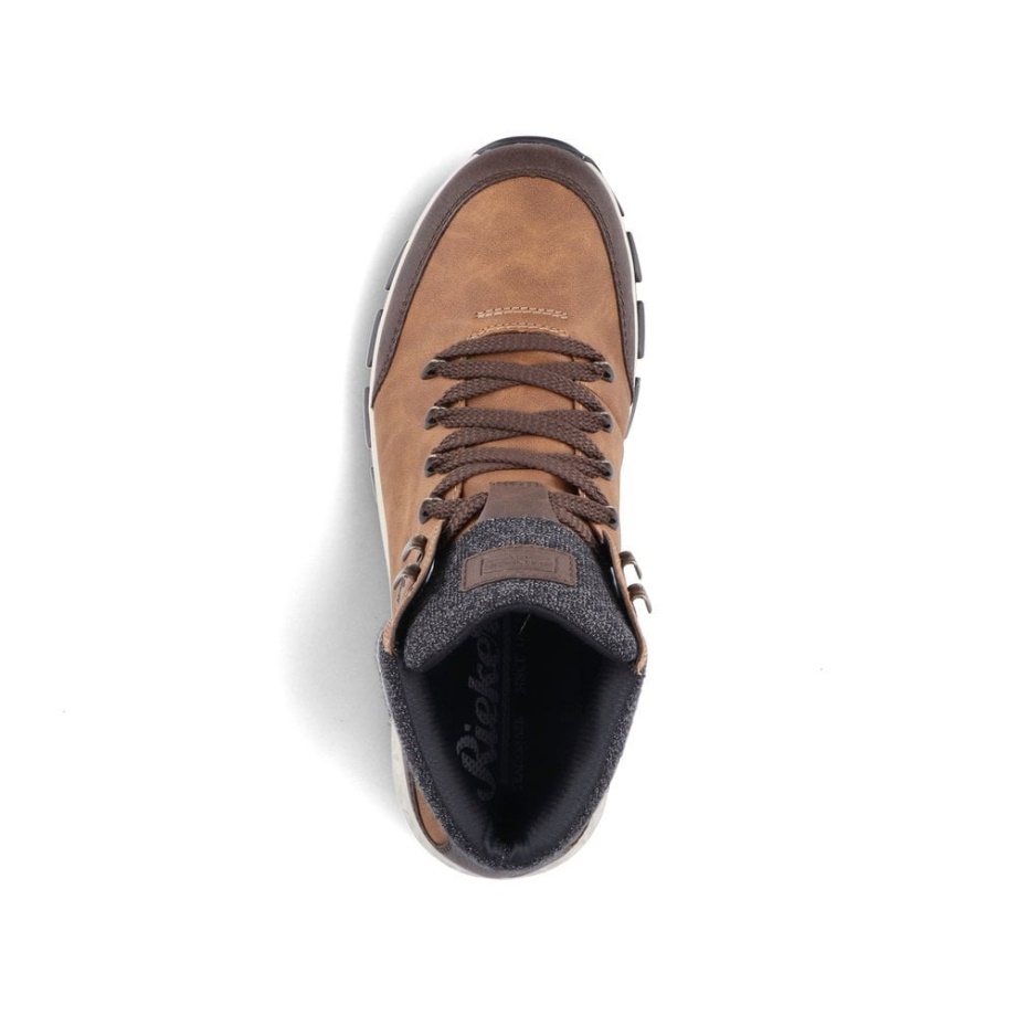 Brązowe Buty Męskie Rieker F6744
