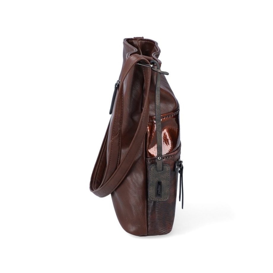 Brązowy Rieker H1301-25 Damski Brązowy Zamek Błyskawiczny