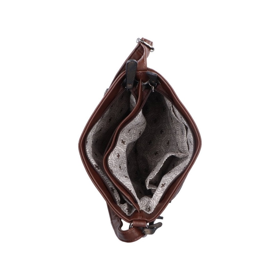 Brązowy Rieker H1301-25 Damski Brązowy Zamek Błyskawiczny