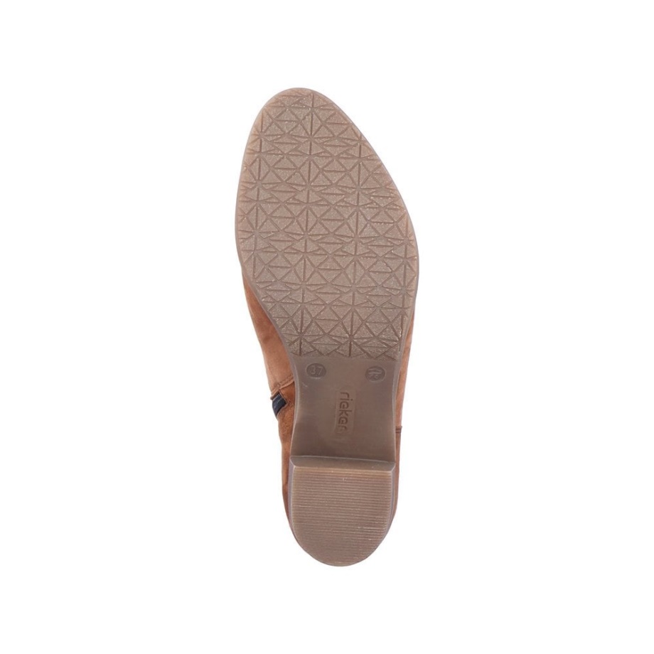 Brązowe Damskie Botki Rieker Y2064