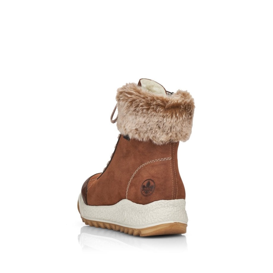 Brązowe Kozaki Damskie Rieker Y4720 W Kolorze Brązowym