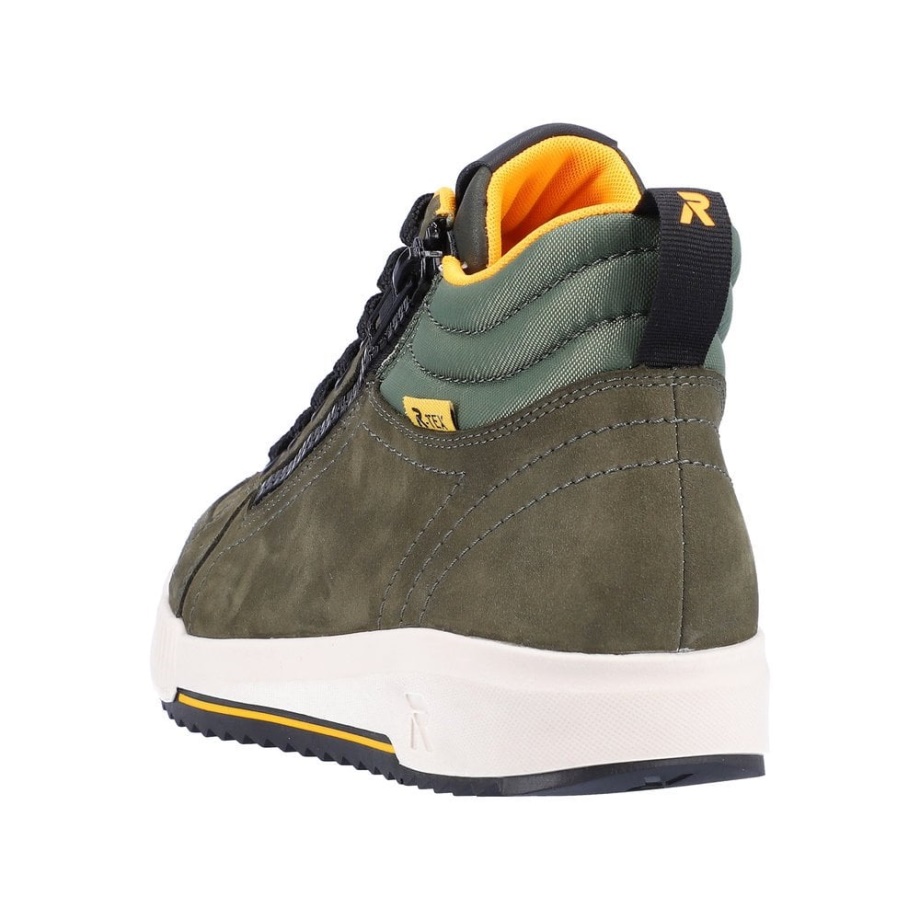 Rieker R-evolution W0100 Zielone Kozaki Damskie