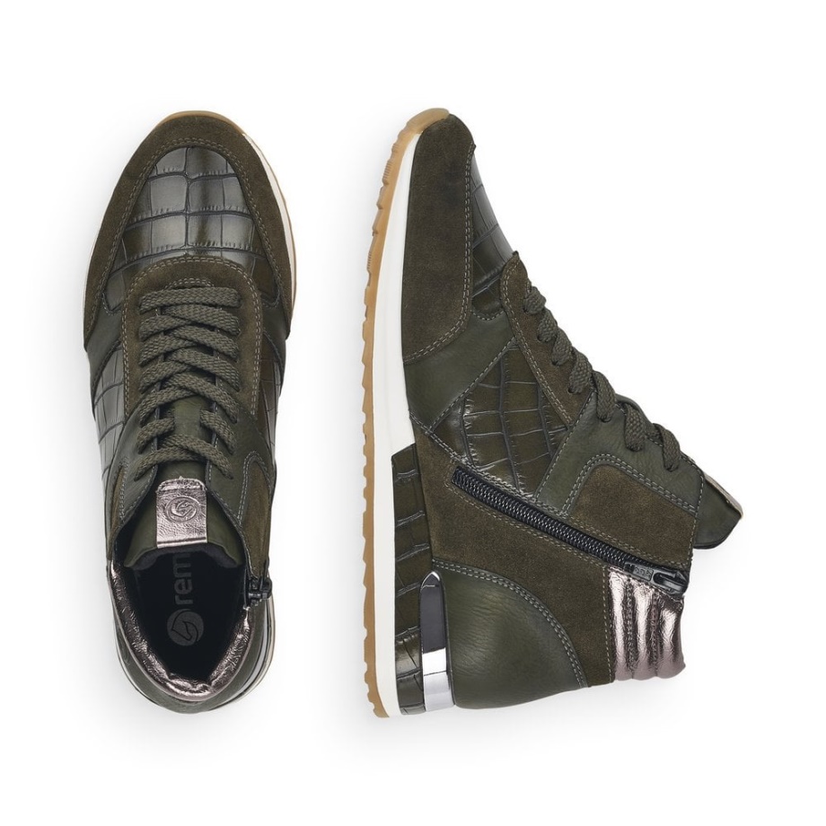 Rieker Zielone Remonte R2573 Buty Damskie