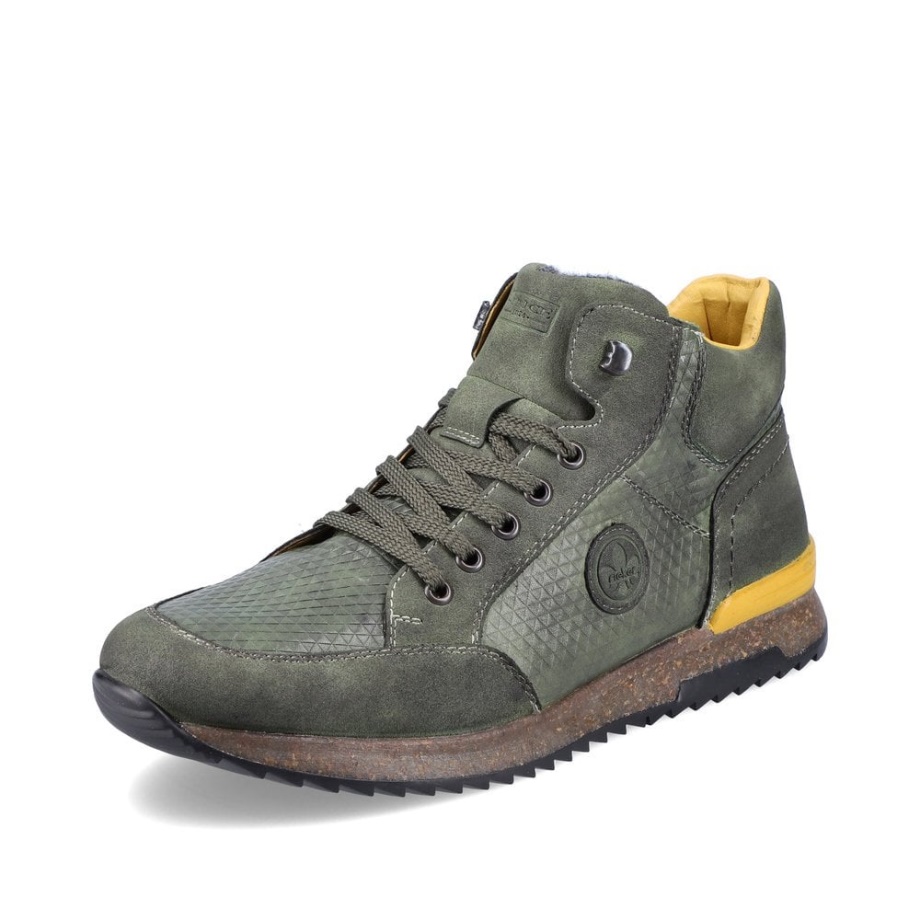 Zielone Buty Męskie Rieker 36142