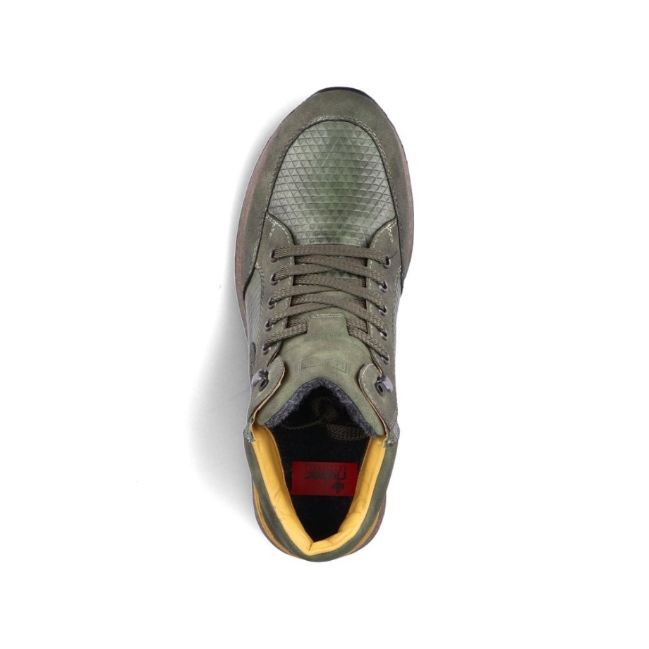 Zielone Buty Męskie Rieker 36142