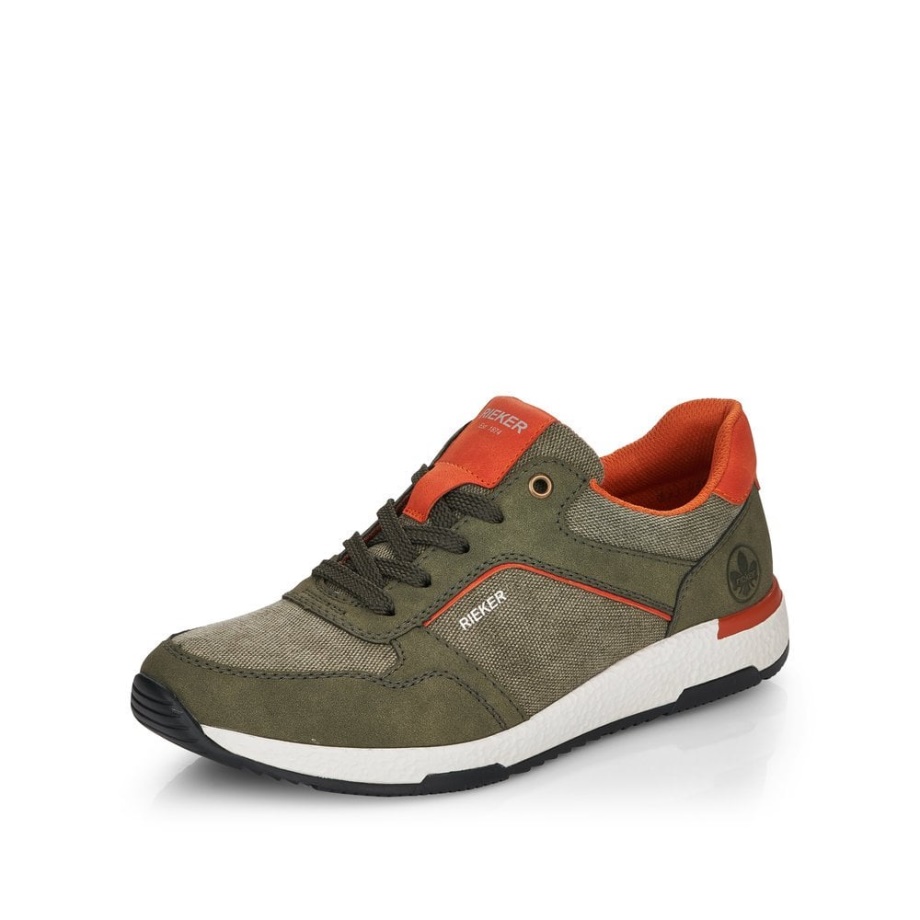 Zielone Buty Męskie Rieker B3401