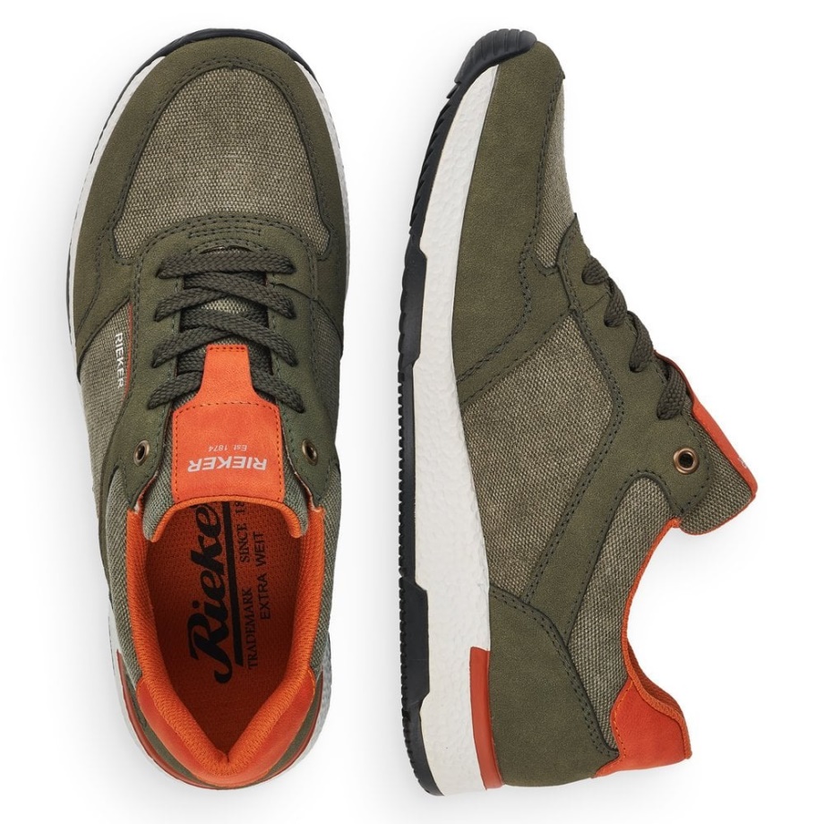 Zielone Buty Męskie Rieker B3401