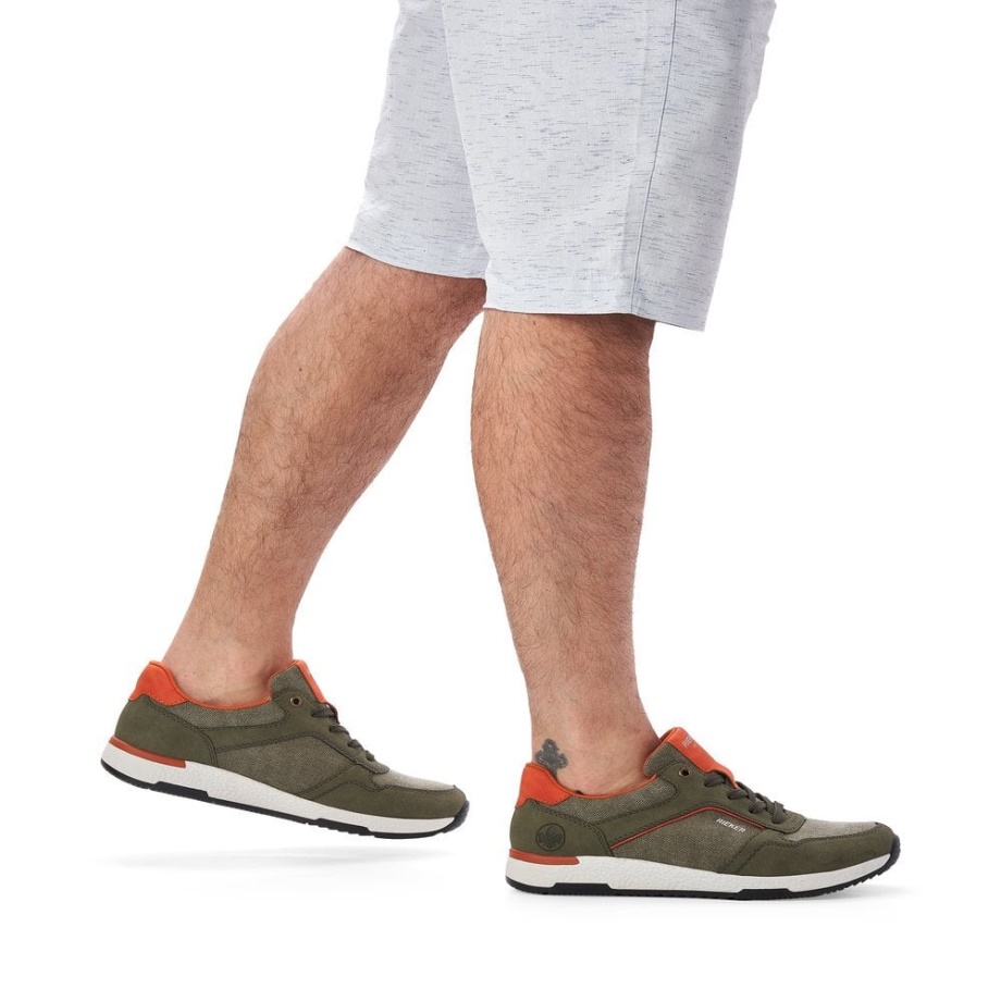 Zielone Buty Męskie Rieker B3401