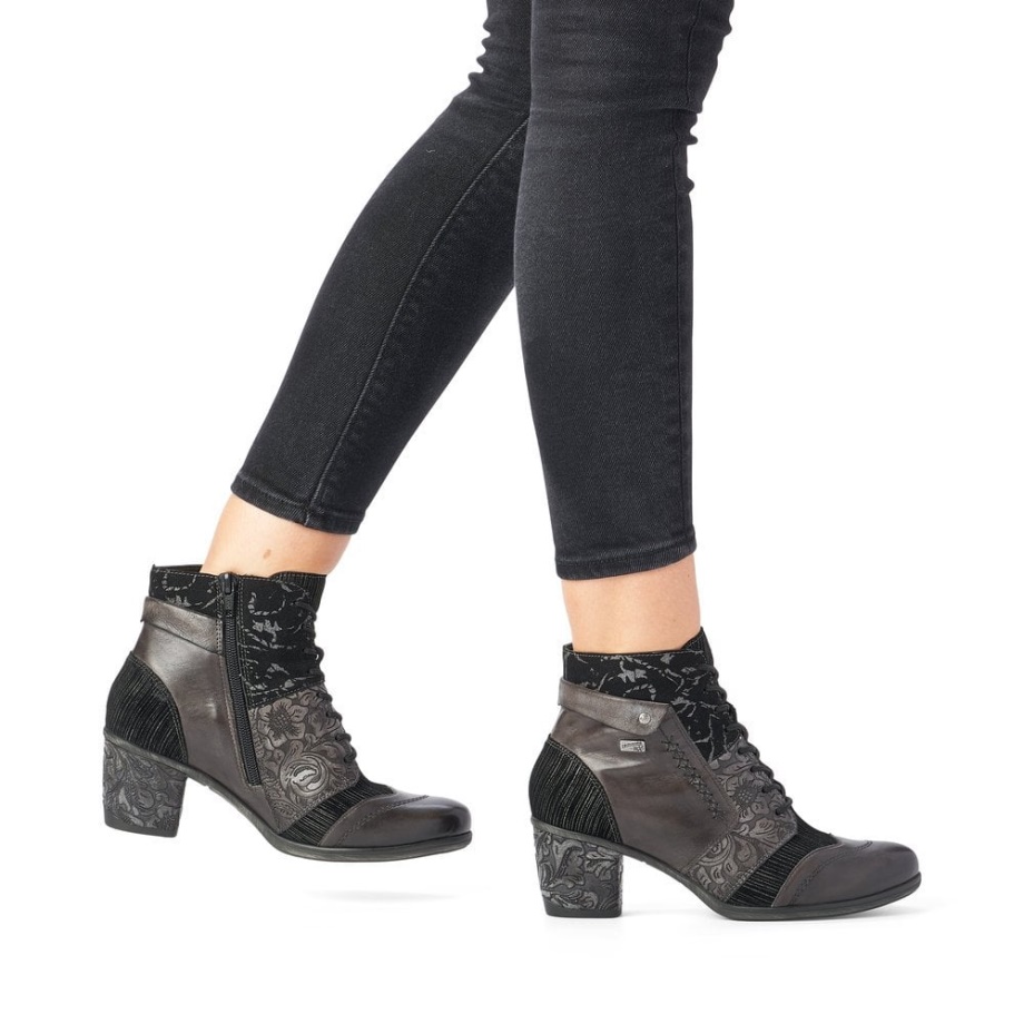 Szare Buty Damskie Rieker Remonte D5470