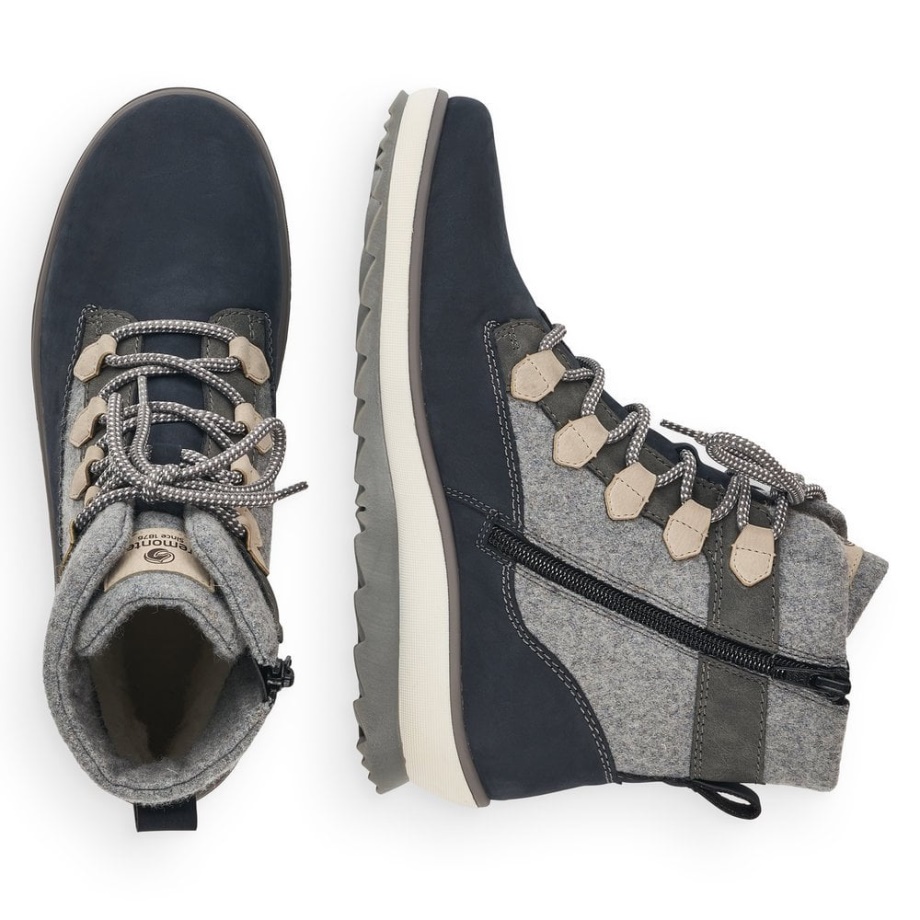 Szare Damskie Buty Rieker Remonte R8481