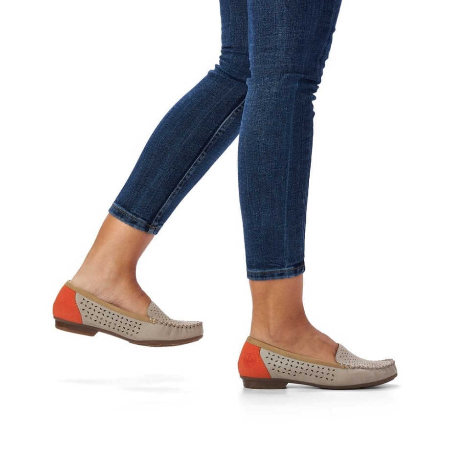 Szare Buty Damskie Rieker 40086