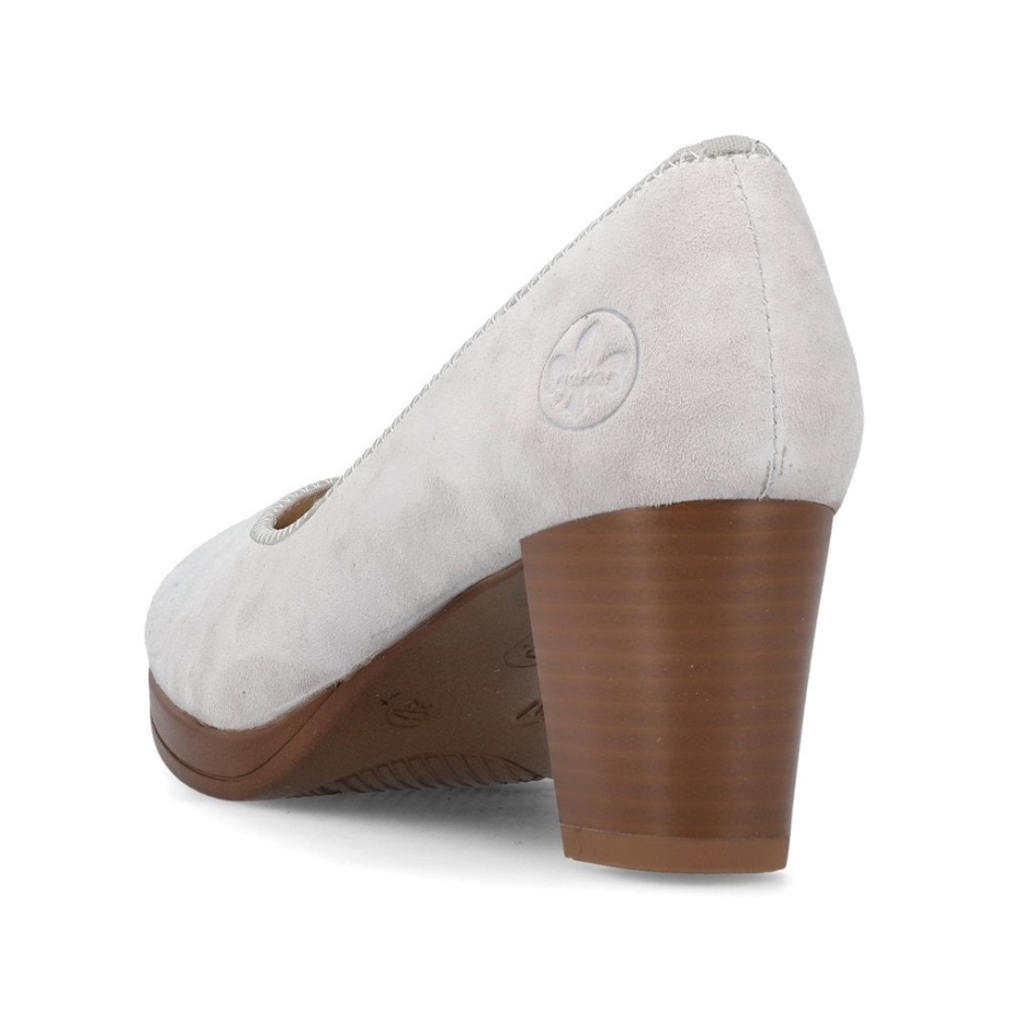 Szare Buty Damskie Rieker 49560