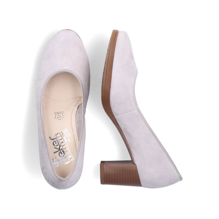 Szare Buty Damskie Rieker 49560