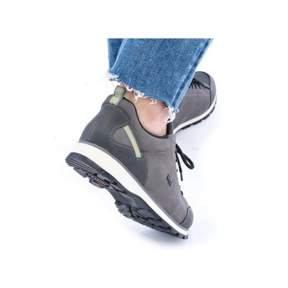 Szare Buty Męskie Rieker B5721