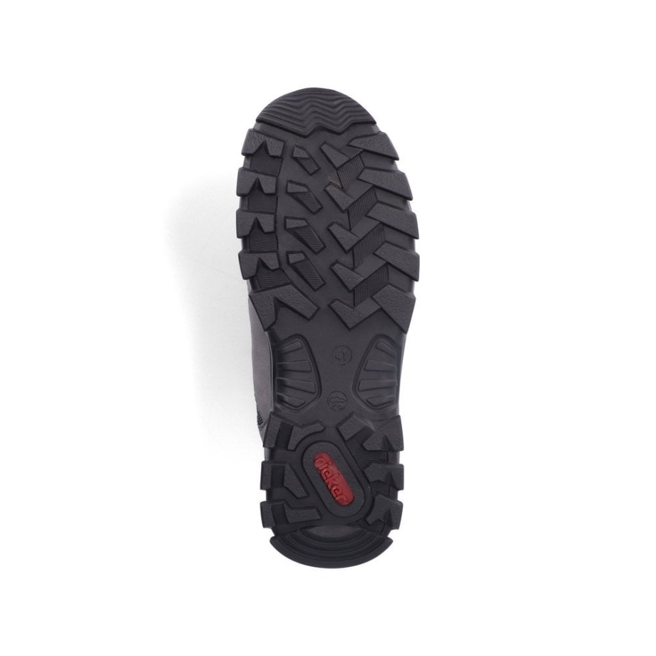 Szare Buty Męskie Rieker