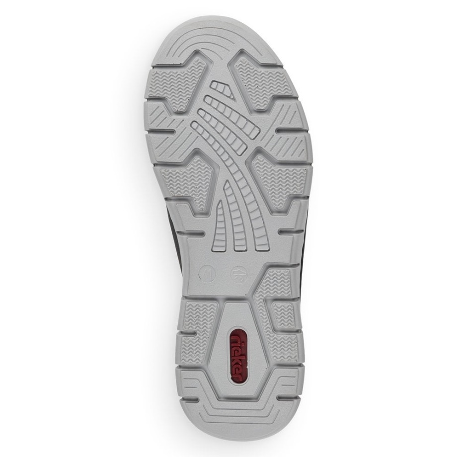 Szare Męskie Buty Wsuwane Rieker