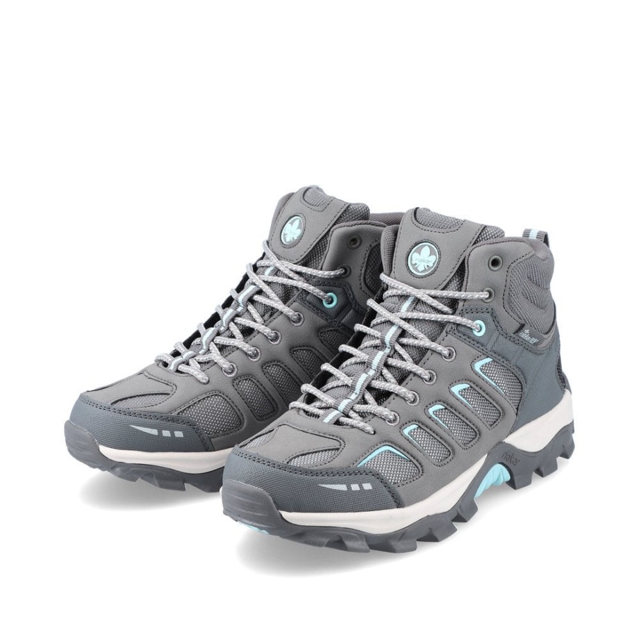 Szare Buty Damskie Rieker X8820