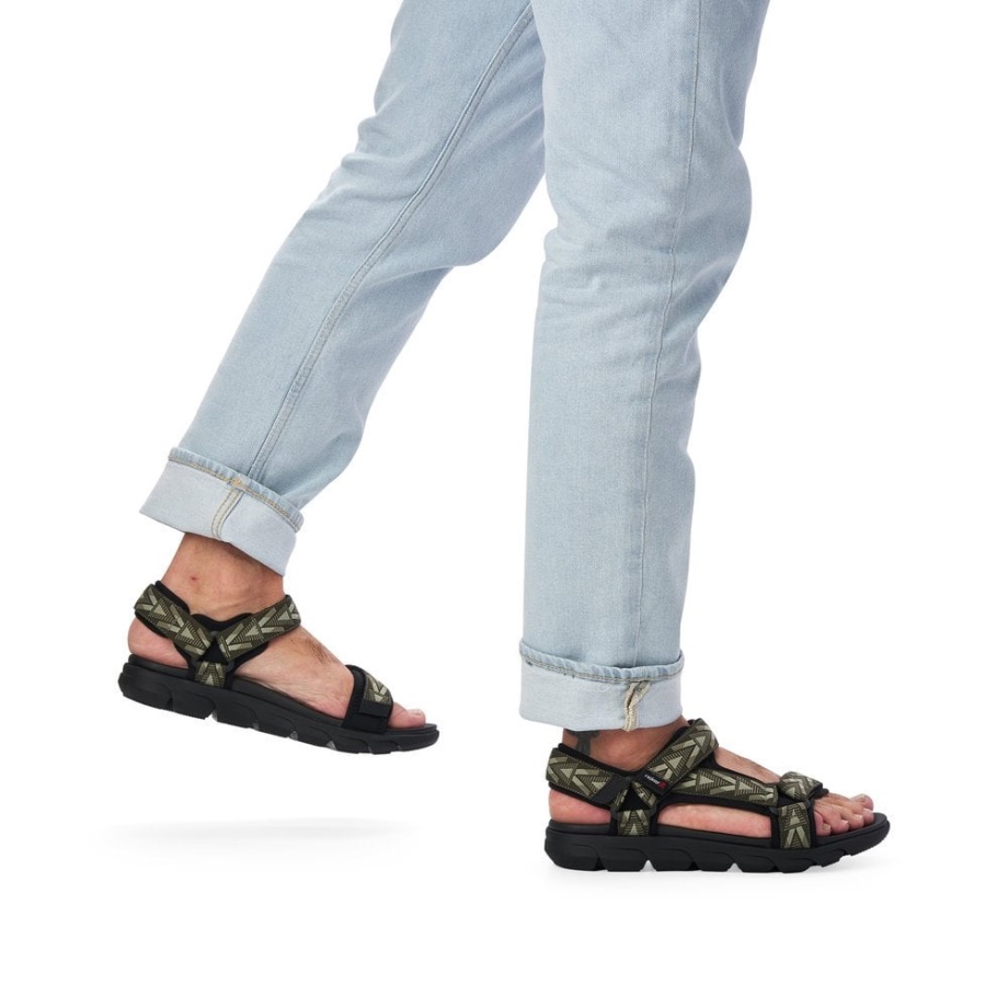 Rieker R-evolution 20802 Męskie Sandały Zielone