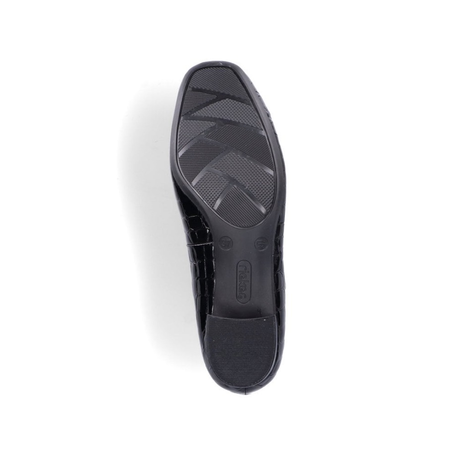 Rieker 49260 Damskie Buty Wsuwane Czarne