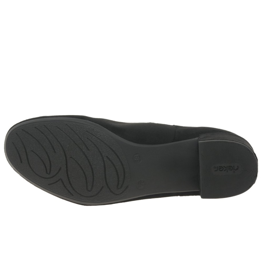 Czarne Buty Damskie Marki Rieker Clover