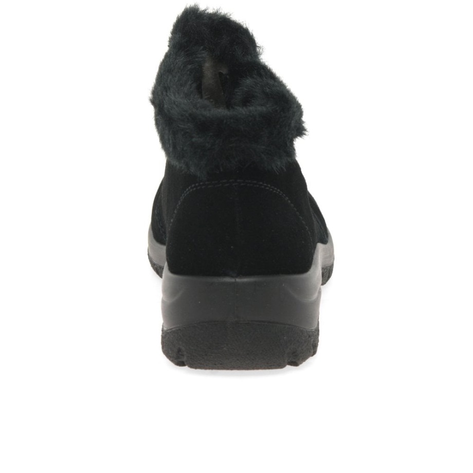 Czarne Botki Damskie Rieker Ella Z Ciepłą Podszewką