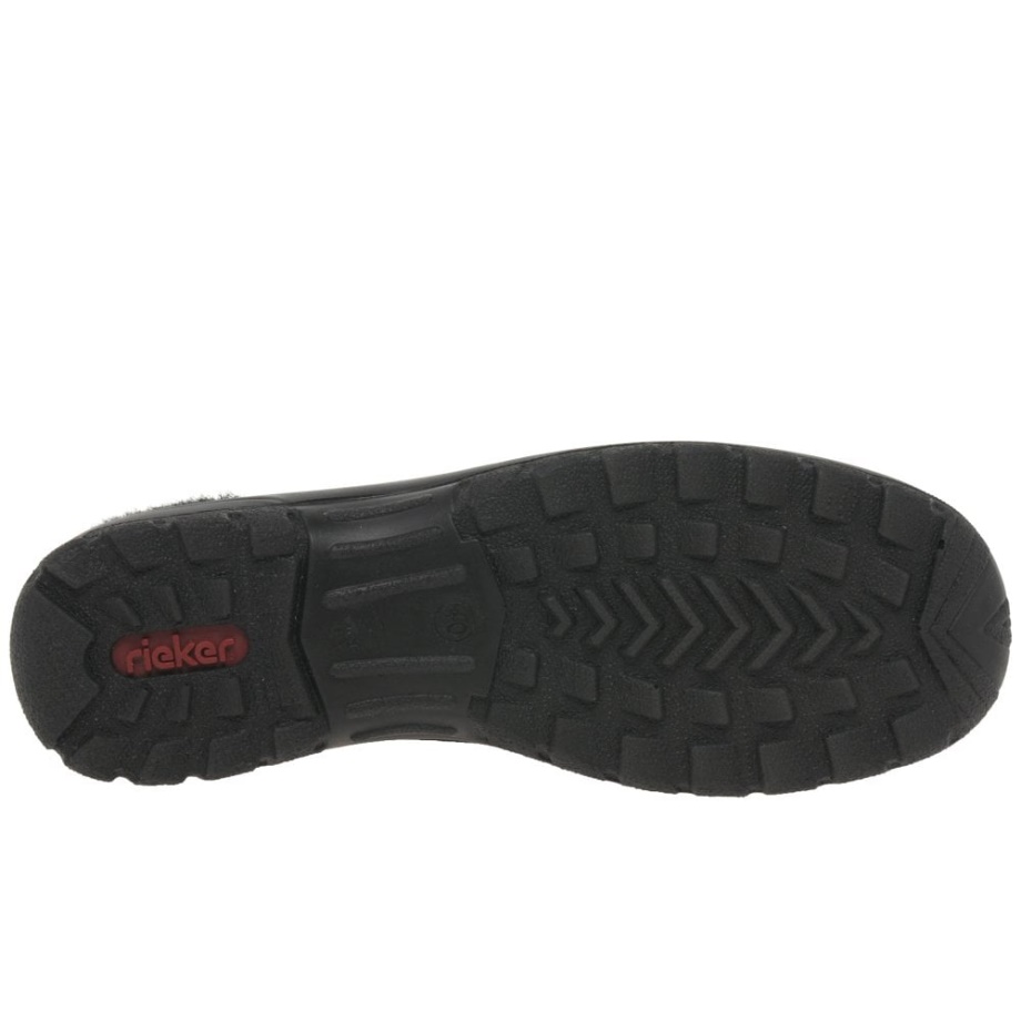 Czarne Botki Damskie Rieker Ella Z Ciepłą Podszewką