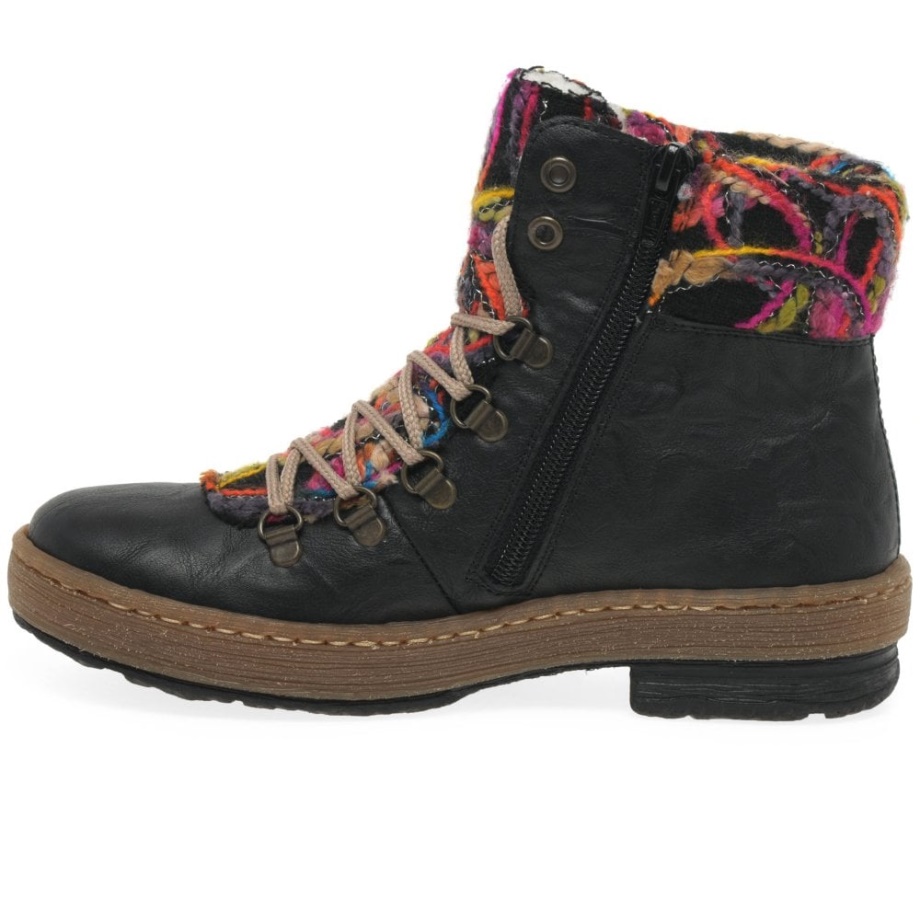 Czarne Buty Trekkingowe Rieker Emerald