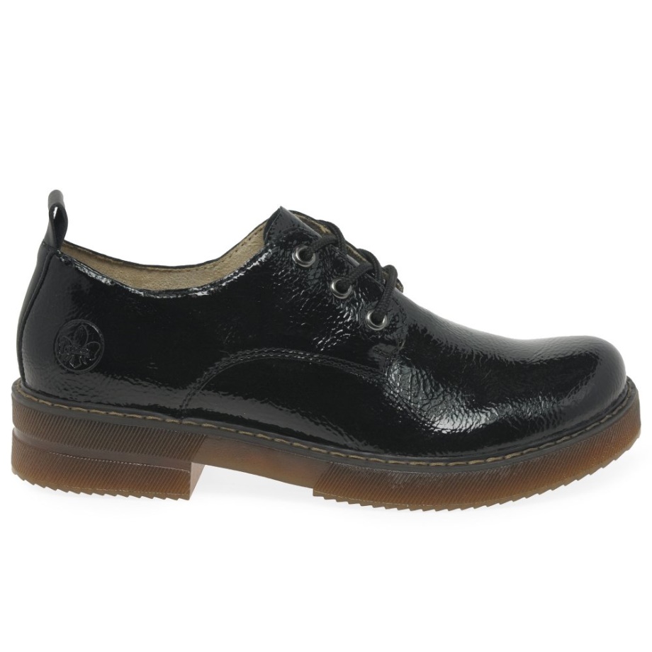 Czarne Buty Damskie Rieker France