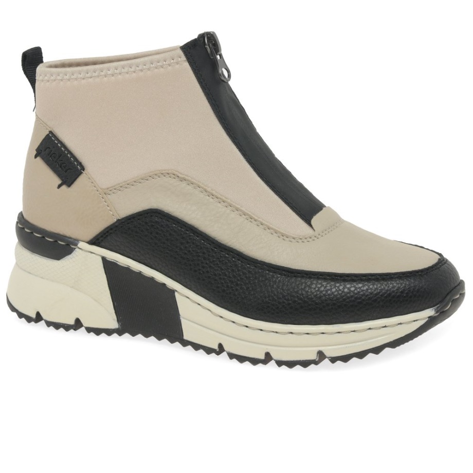 Czarne Botki Damskie Rieker Greece