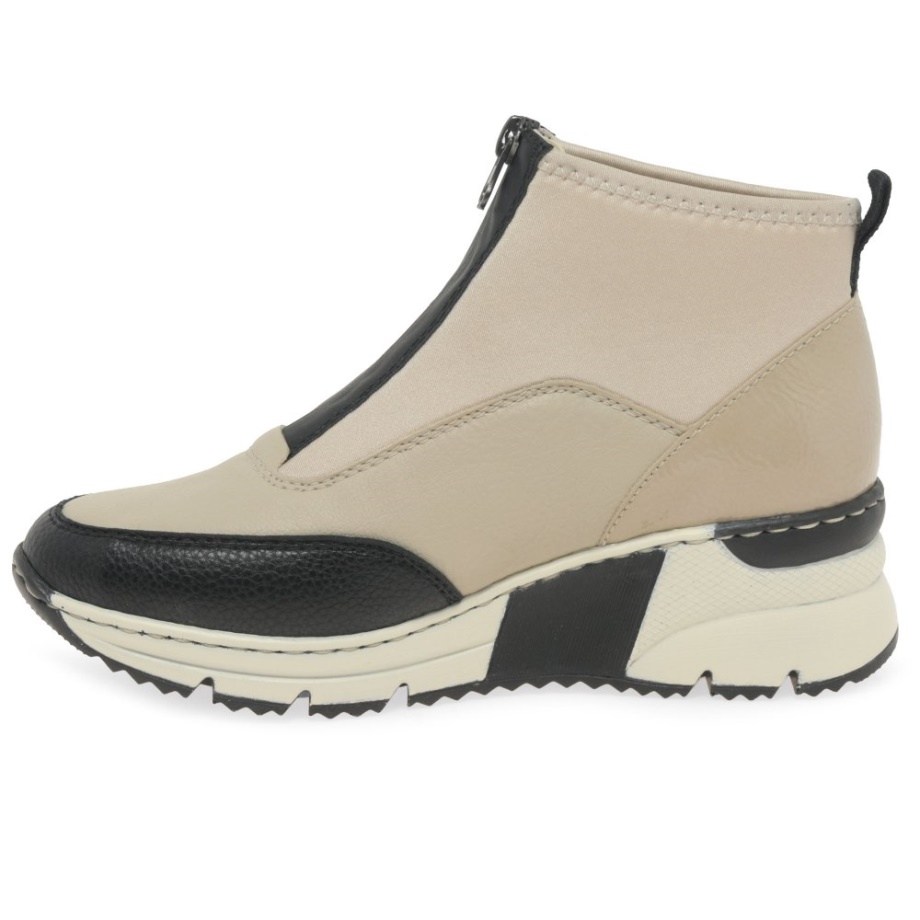 Czarne Botki Damskie Rieker Greece