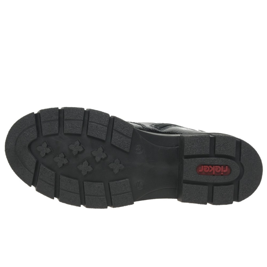 Czarne Botki Damskie Rieker Lainey