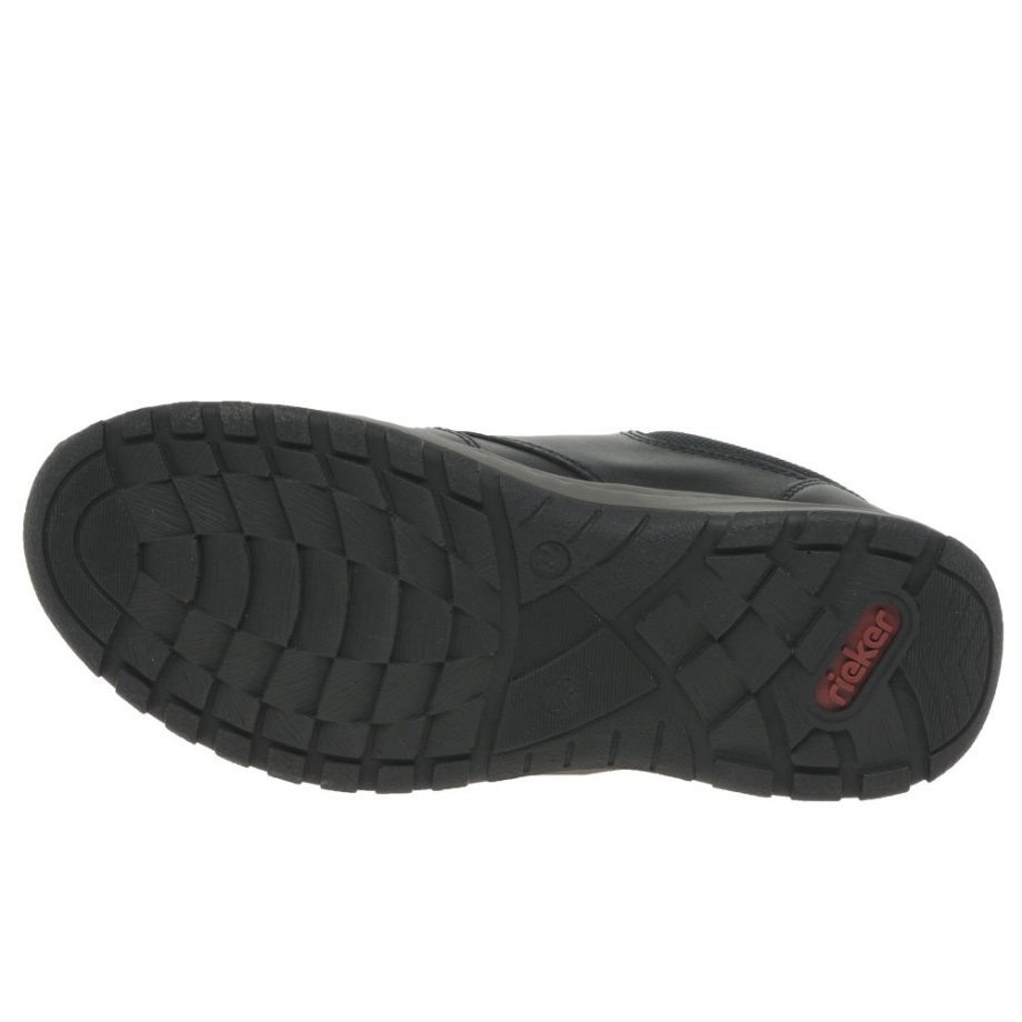 Czarne Męskie Buty Codzienne Marki Rieker Langdale