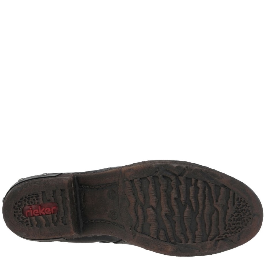 Czarne Długie Kozaki Rieker Sierra