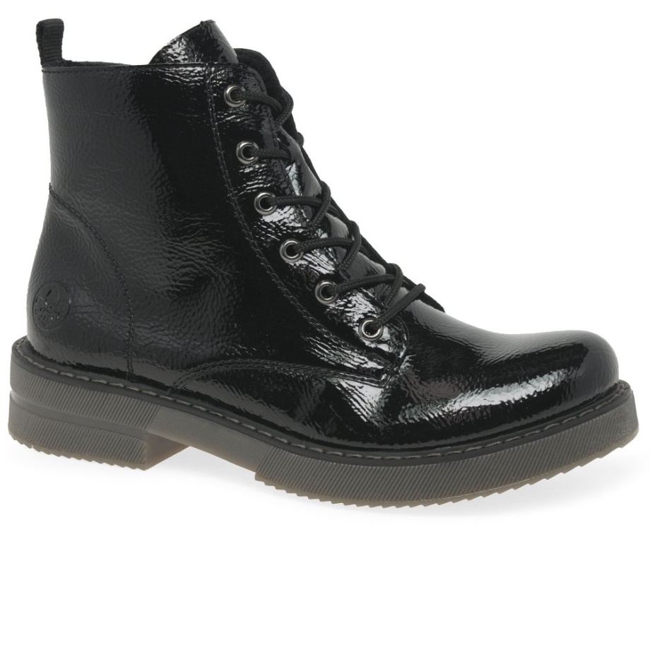 Czarne Botki Damskie Rieker Simone