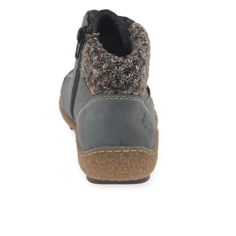 Niebieskie Botki Damskie Rieker Joely