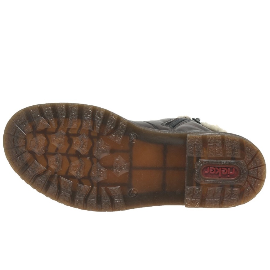 Brązowe Buty Damskie Marki Rieker Fontane