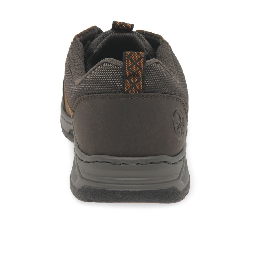 Brązowe Męskie Buty Sportowe Rieker Leighton