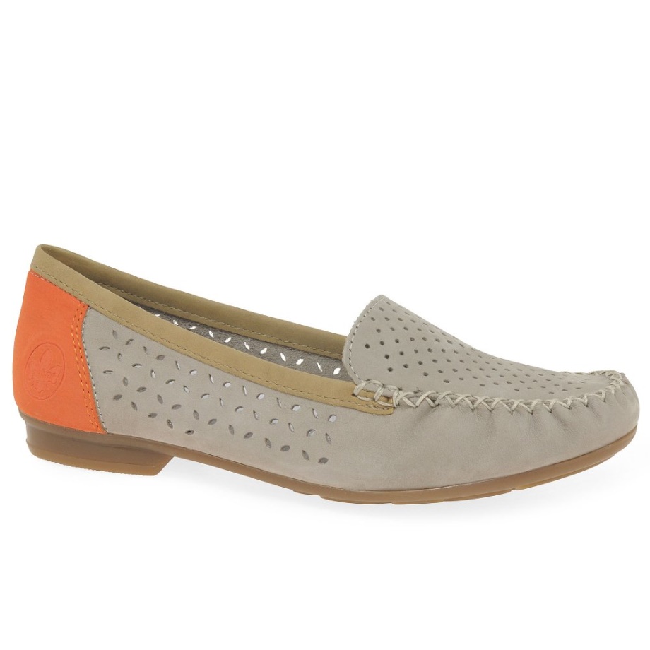 Cloud Rieker Peggy Damskie Mokasyny Z Dziurkowanymi Detalami