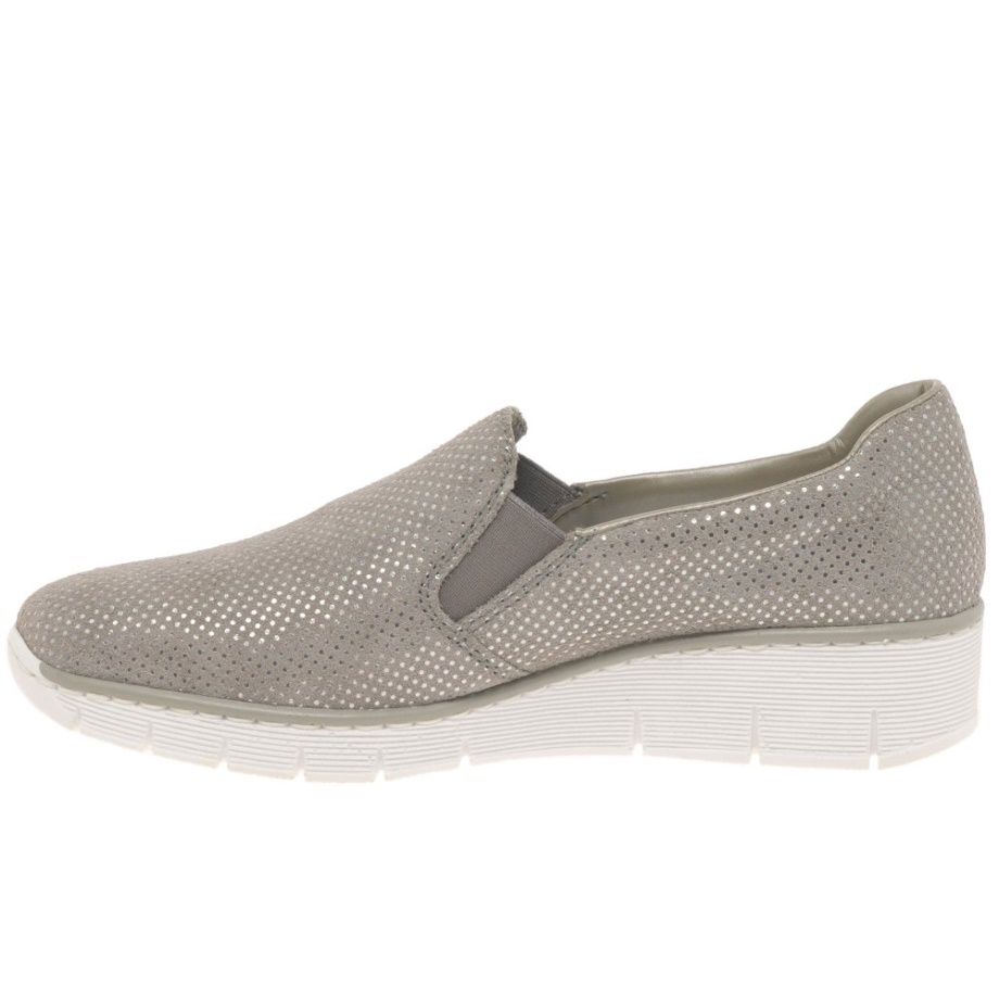 Szare Buty Damskie Rieker Melgar
