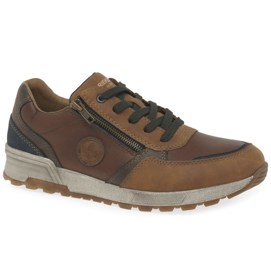 Skórzane Męskie Buty Sportowe Rieker Mason