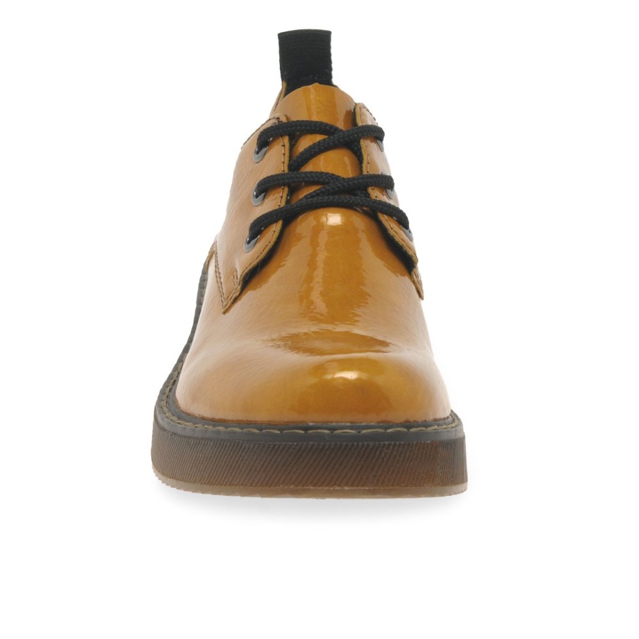 Musztardowe Buty Damskie Rieker Francja