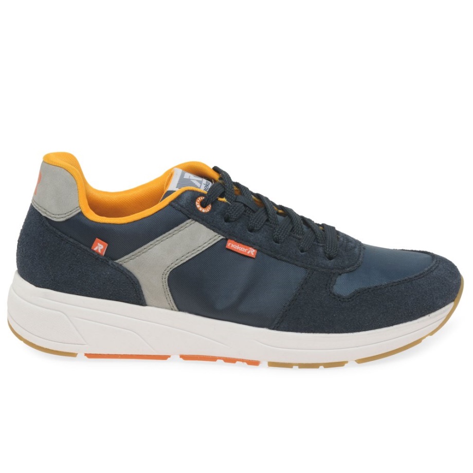 Granatowe Męskie Buty Sportowe Rieker Ed