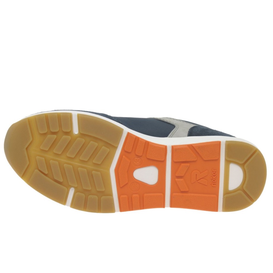 Granatowe Męskie Buty Sportowe Rieker Ed